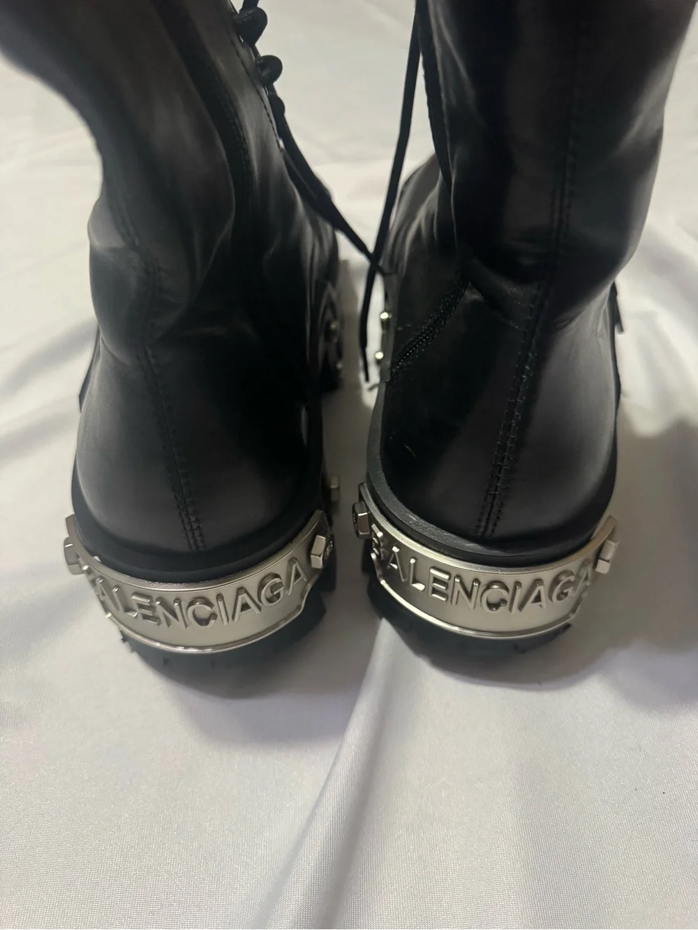 Balenciaga leather bulldozer Boots